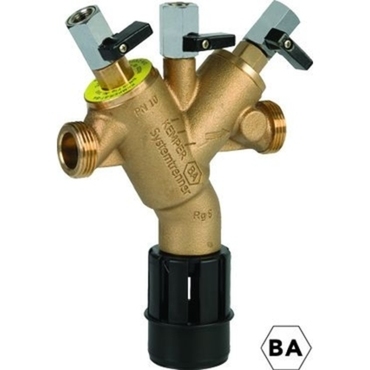 Terugstroombeveiliging Serie: 360 0G Type: 144KBU Brons Buitendraad (BSPP) PN10